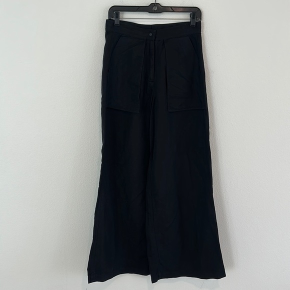 Maharishi Linen Blend Black Wide Leg Pants - Picture 1 of 11